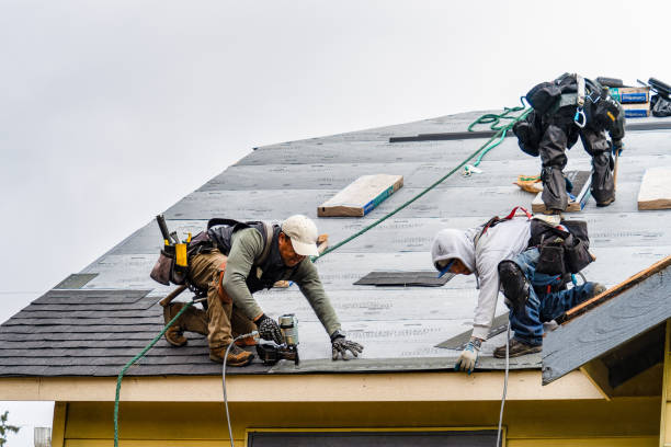 Professional Gutter Installation technician working in South Solon, OH
